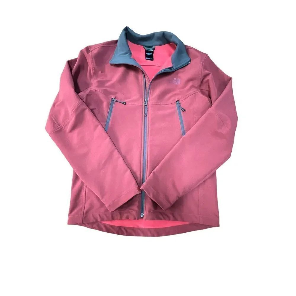 The north face softshell lightweight fast dry rdt zip up maroon burgundy jacket